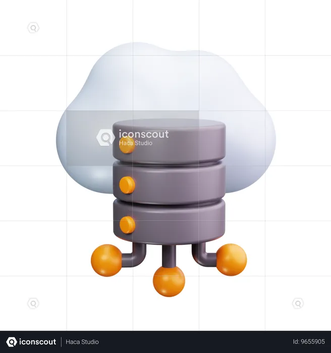 Cloud Server  3D Icon