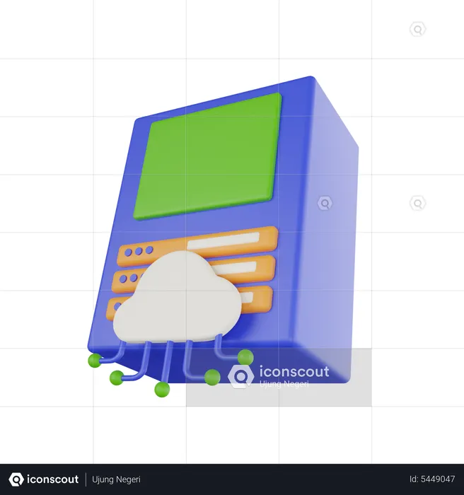 Cloud Server  3D Icon