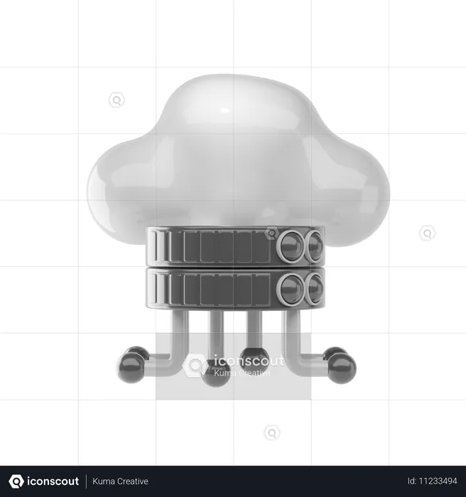 Cloud Server  3D Icon