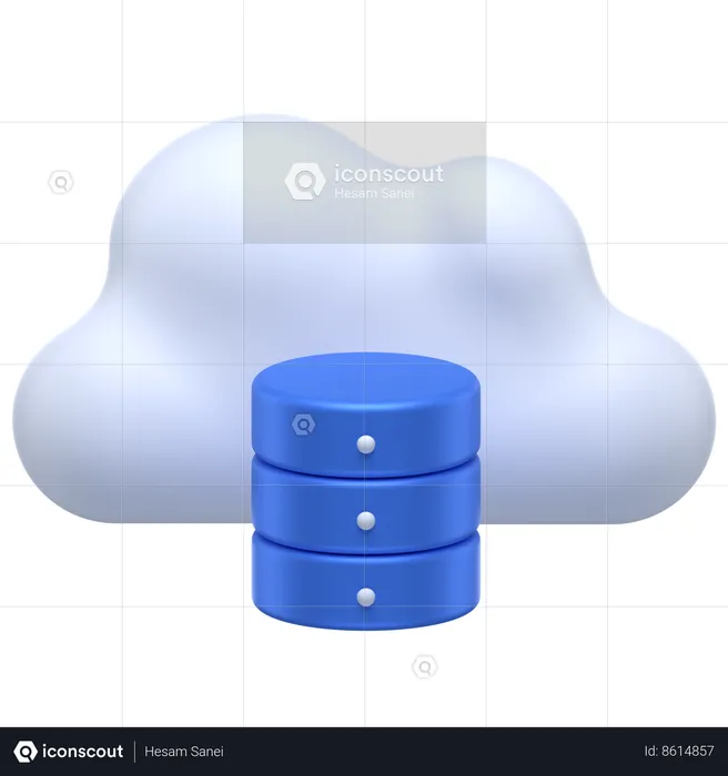 Cloud Server  3D Icon