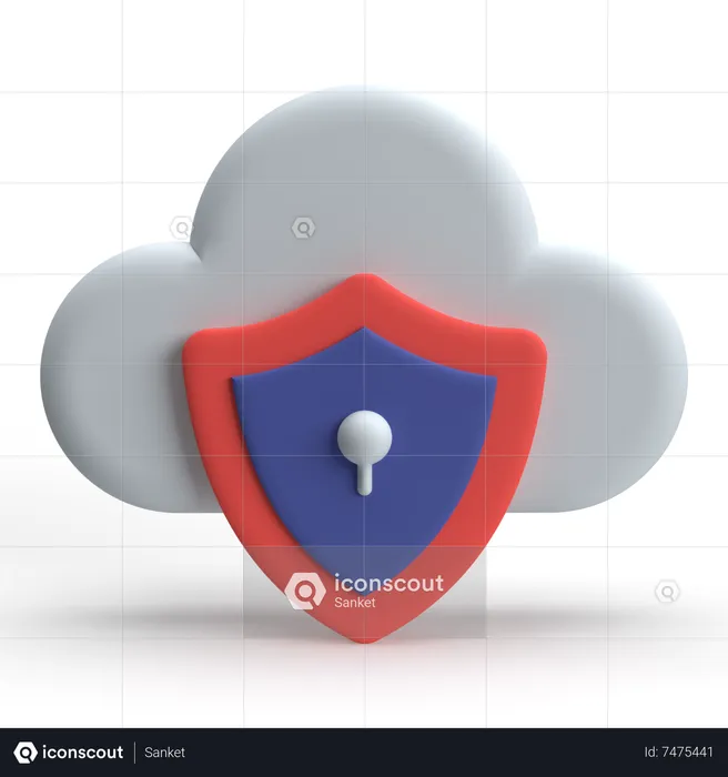 Cloud Server  3D Icon