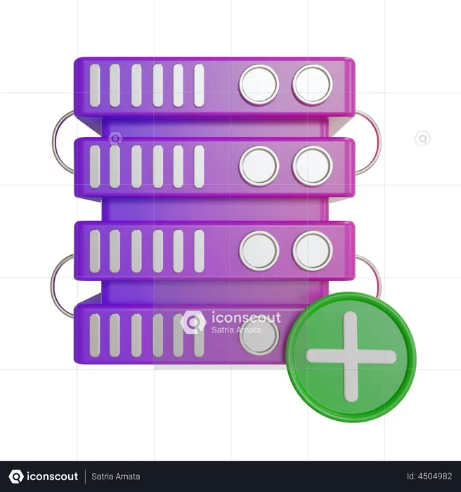 Cloud Server Connection Add  3D Illustration
