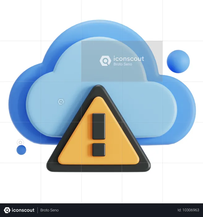 Cloud Server Error  3D Icon