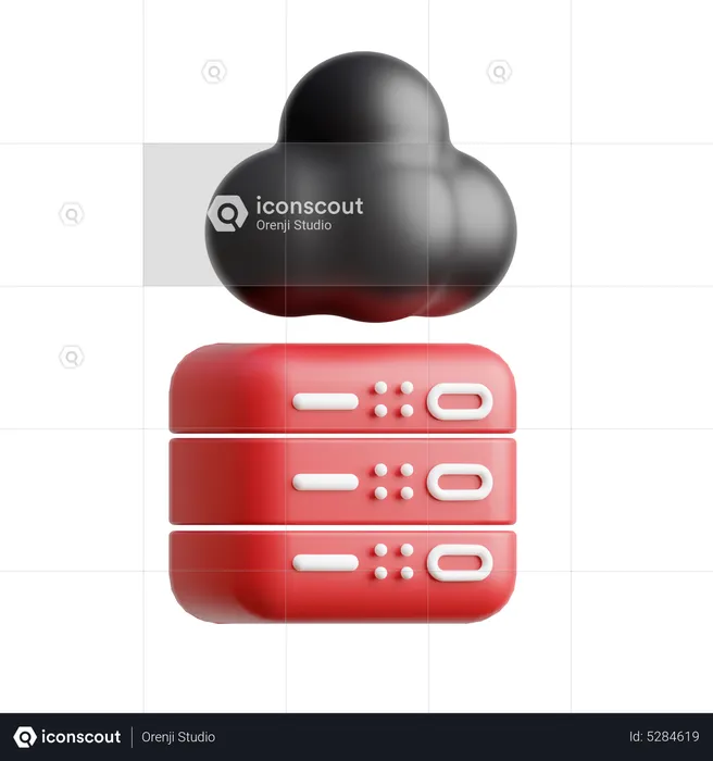 Cloud Server Metaverse  3D Icon