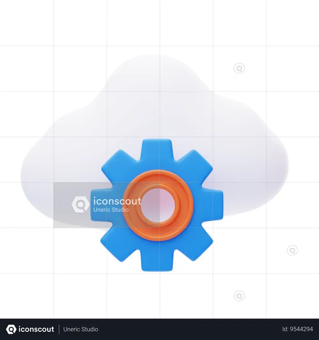 Cloud Service  3D Icon