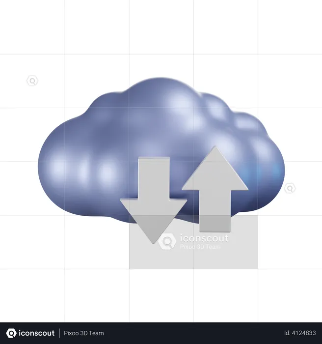 Cloud service  3D Illustration