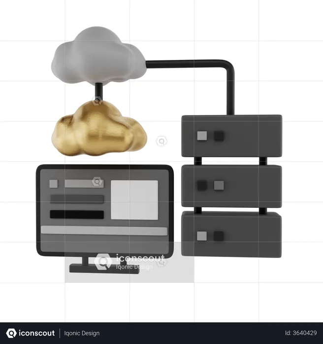 Cloud Services  3D Illustration