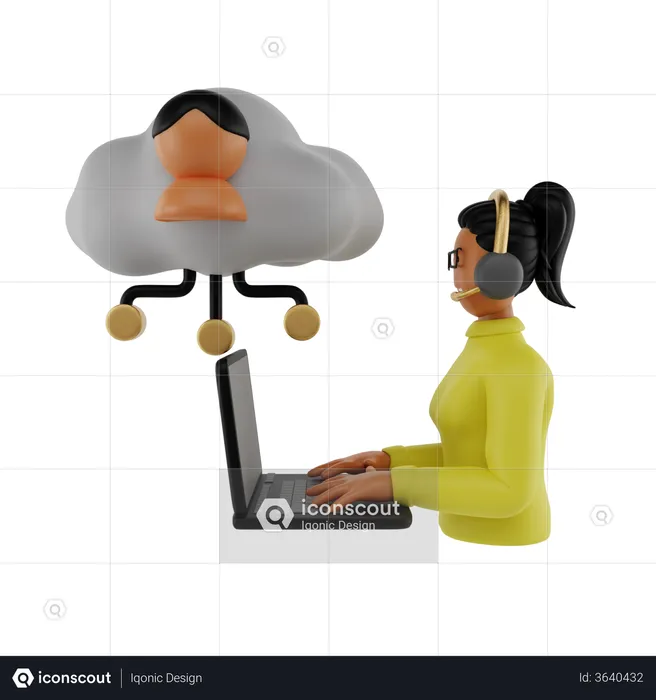 Cloud Services  3D Illustration