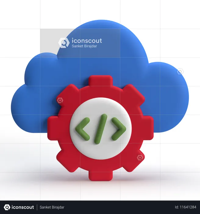 Cloud Setting  3D Icon