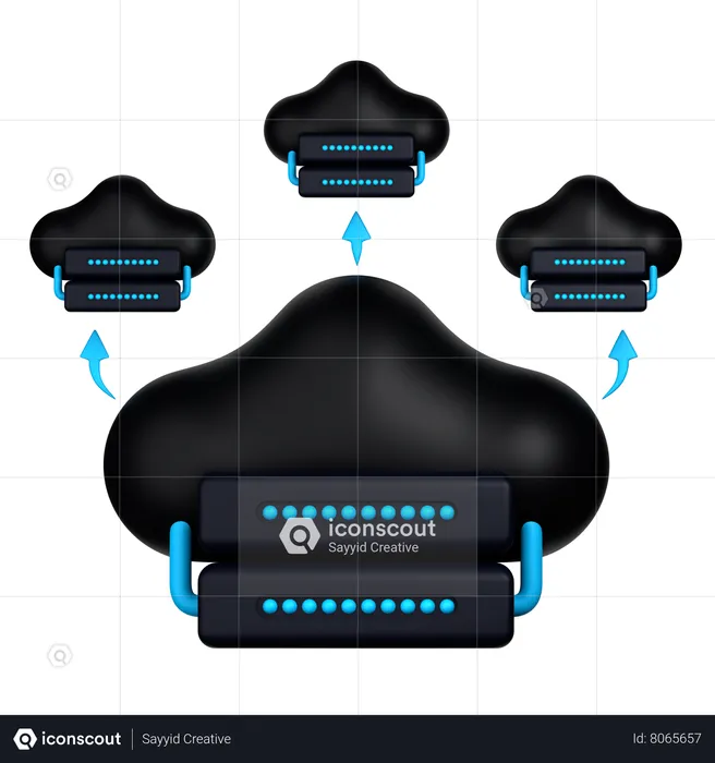 Cloud Share  3D Icon