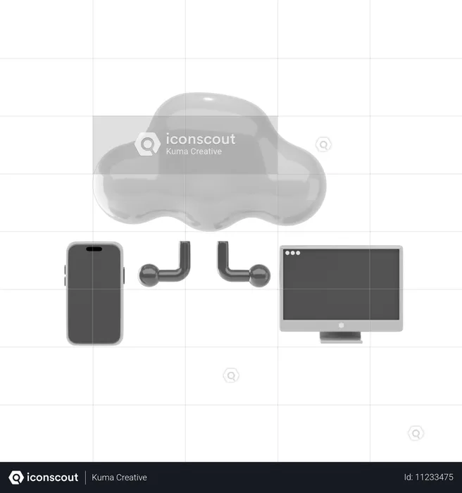 Cloud Share  3D Icon