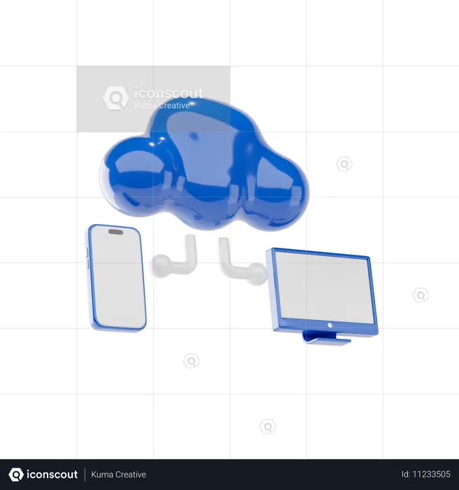 Cloud Share  3D Icon