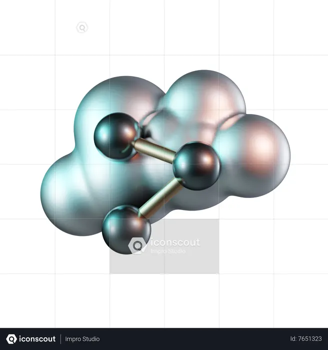 Cloud Share Service  3D Icon