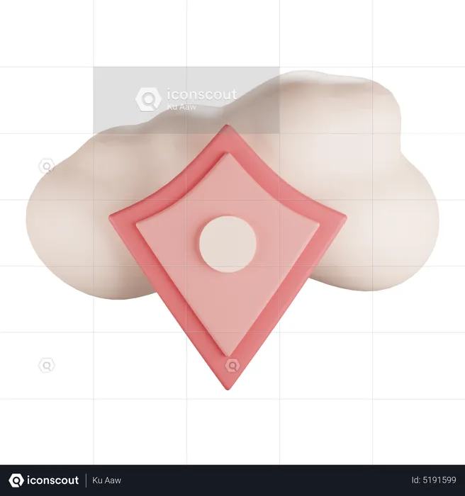 Cloud Shield  3D Icon