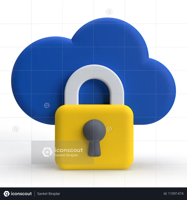 Cloud-Sicherheit  3D Icon