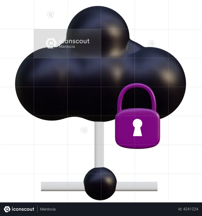 Cloud-Sicherheit  3D Illustration