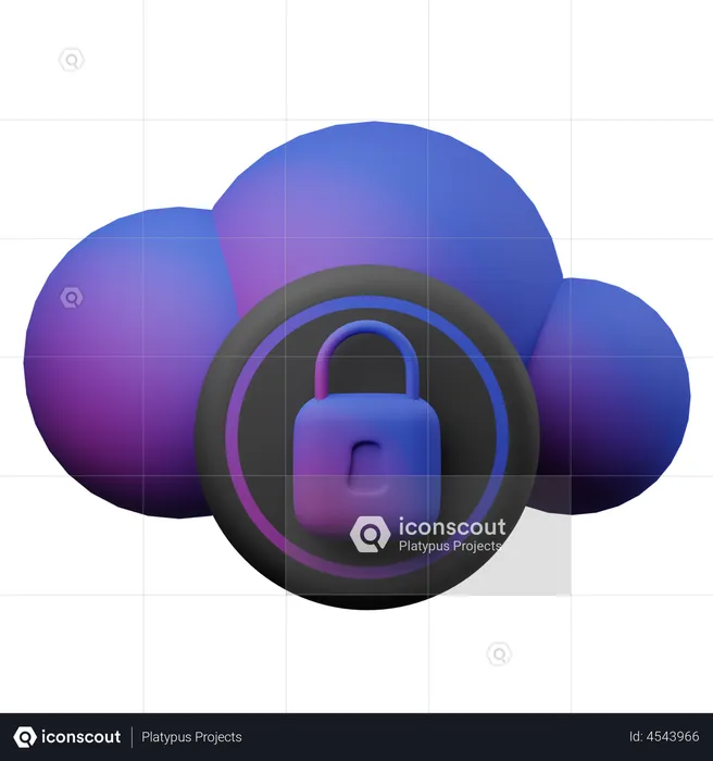 Cloud-Sicherheit  3D Illustration