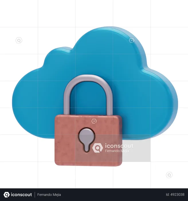 Cloud-Sicherheit  3D Icon