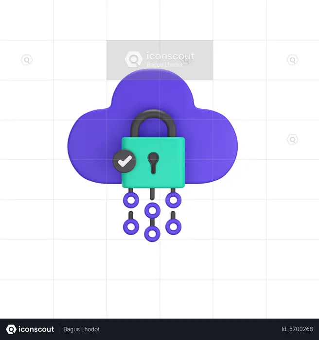 Cloud-Sicherheit  3D Icon