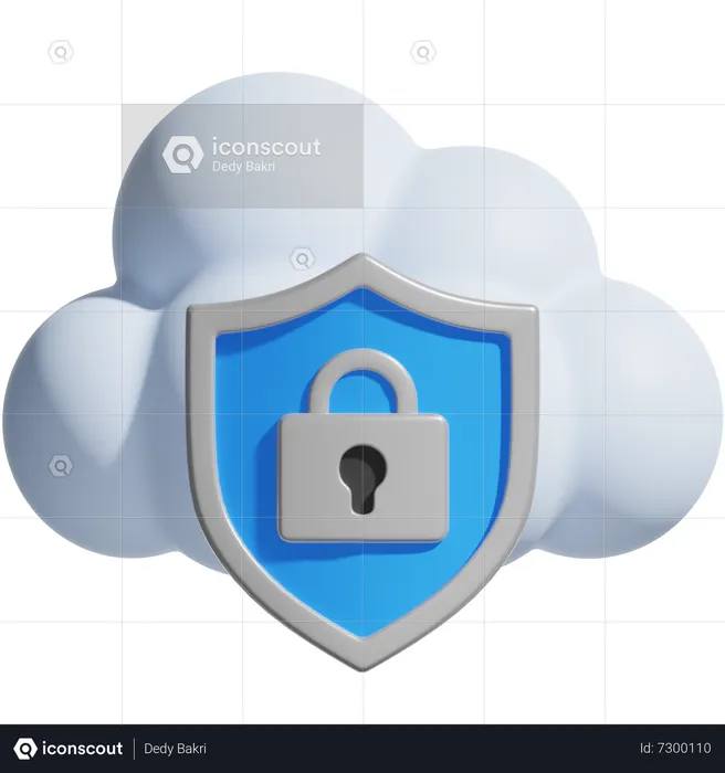 Cloud-Sicherheit  3D Icon