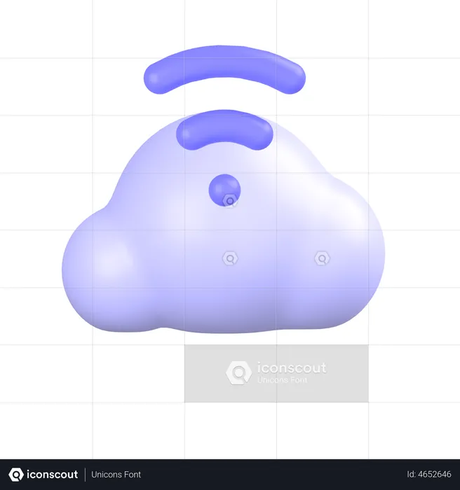 Cloud Signal  3D Icon