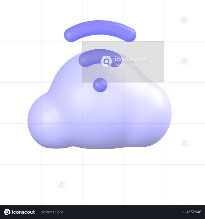 Cloud Signal  3D Icon