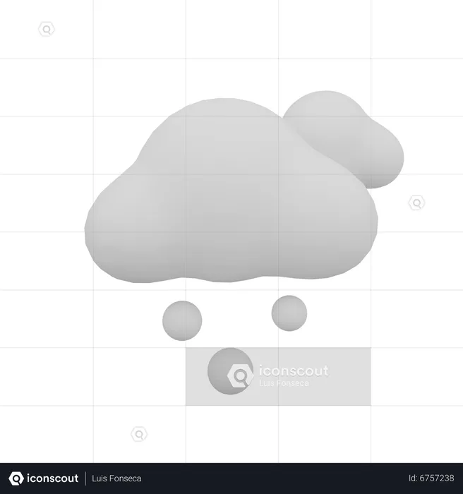 Cloud Snow Weather  3D Icon