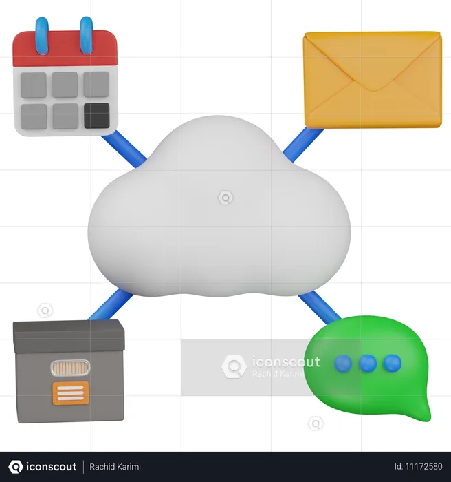 Cloud-Speicherdateien  3D Icon