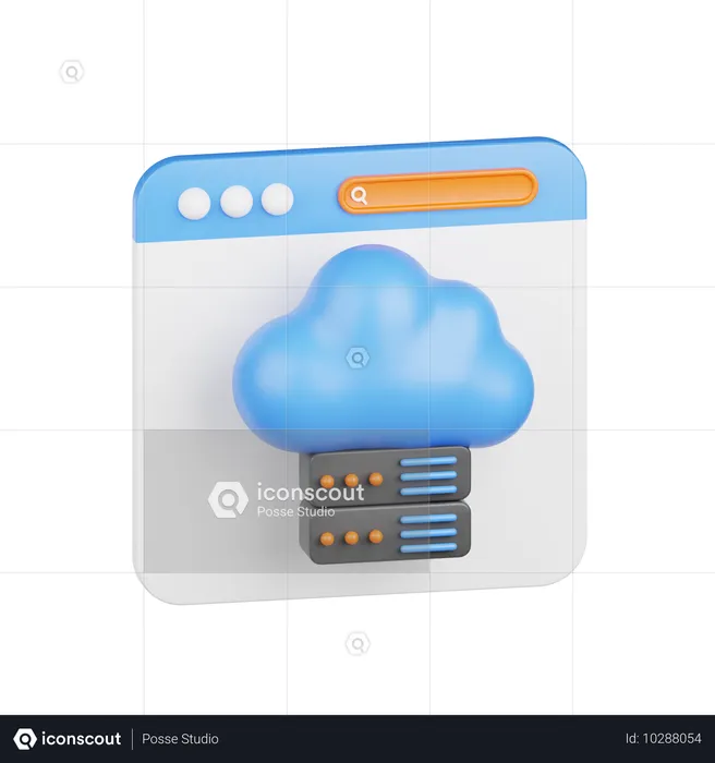 クラウドストレージ  3D Icon