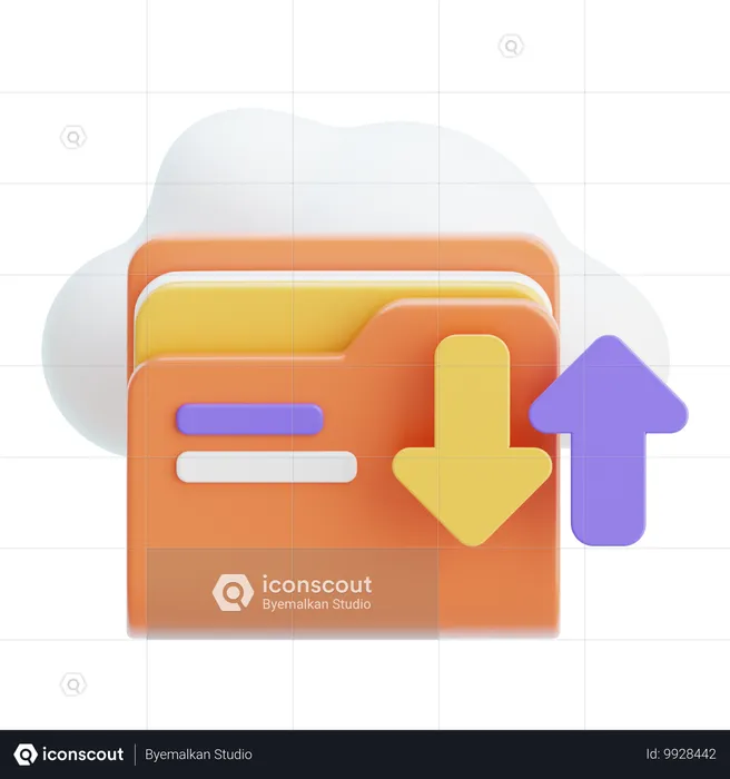 Cloud Storage  3D Icon