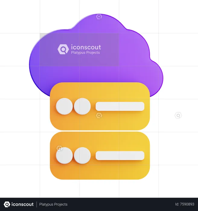 Cloud Storage  3D Icon