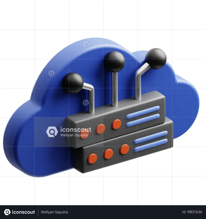 Cloud Storage  3D Icon