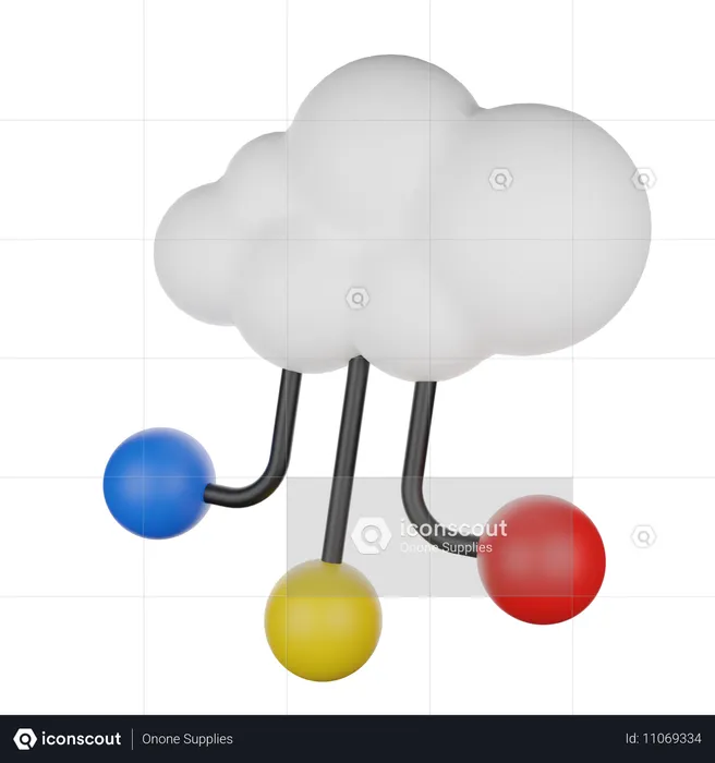 Cloud Storage  3D Icon