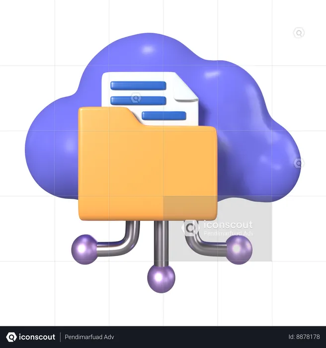 Cloud Storage  3D Icon