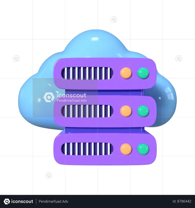 Cloud Storage  3D Icon