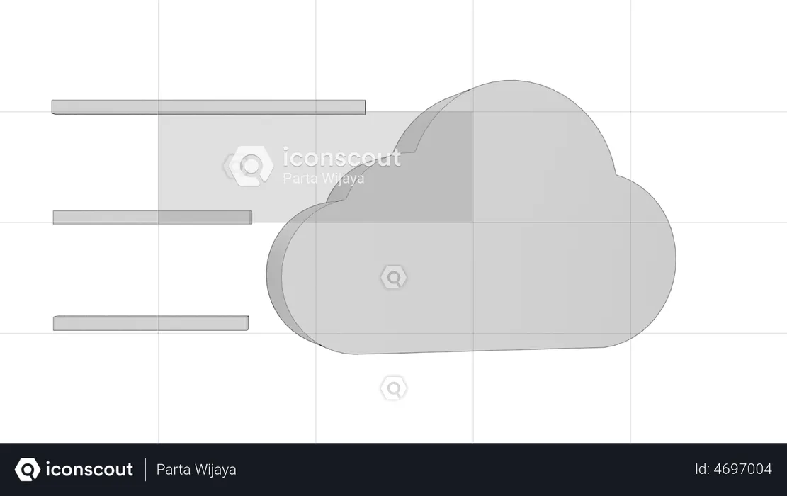 Cloud Storage  3D Illustration