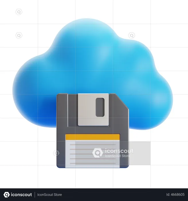 Cloud Storage  3D Icon