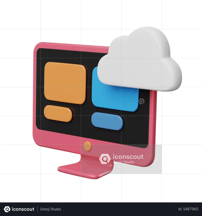 Cloud Task  3D Icon