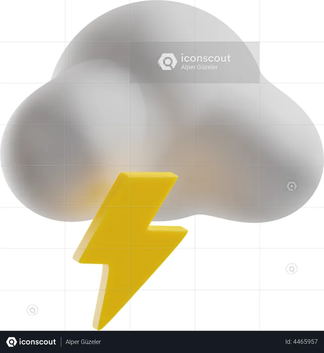 Cloud Thunder  3D Illustration