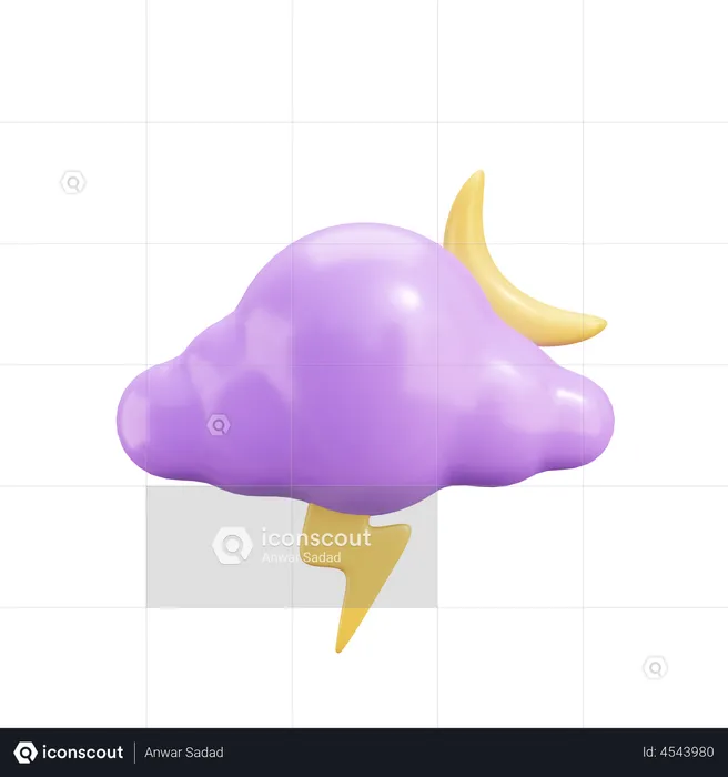 Cloud Thunder  3D Illustration
