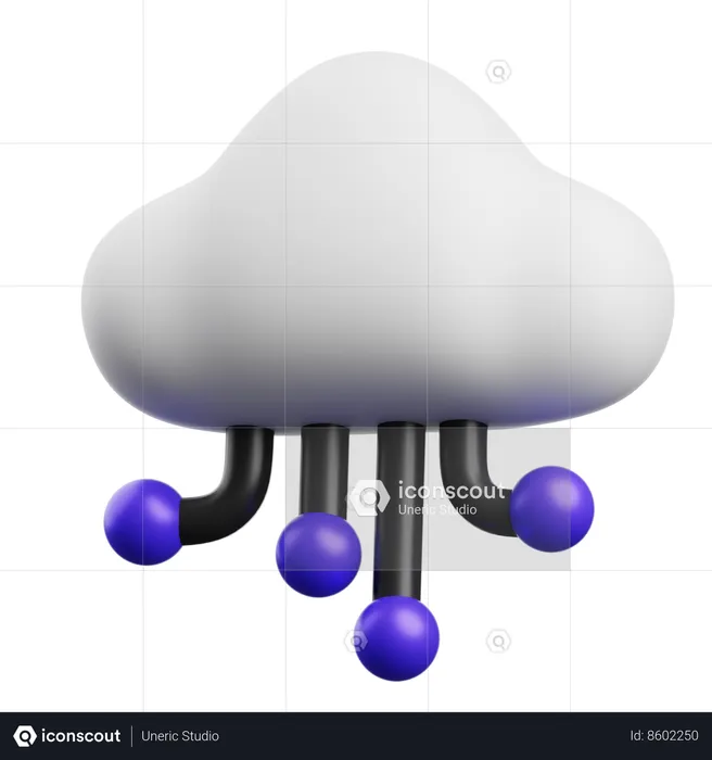 Cloud Transfer  3D Icon