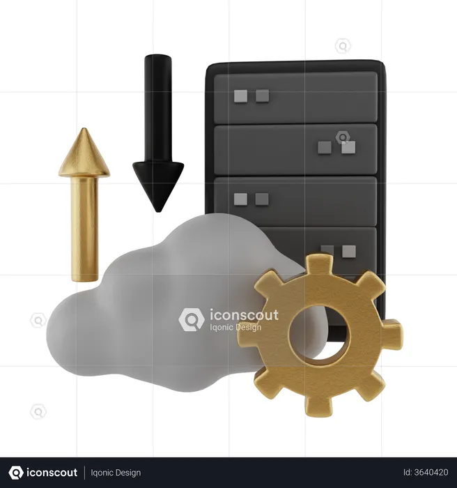 Cloud Transfer  3D Illustration
