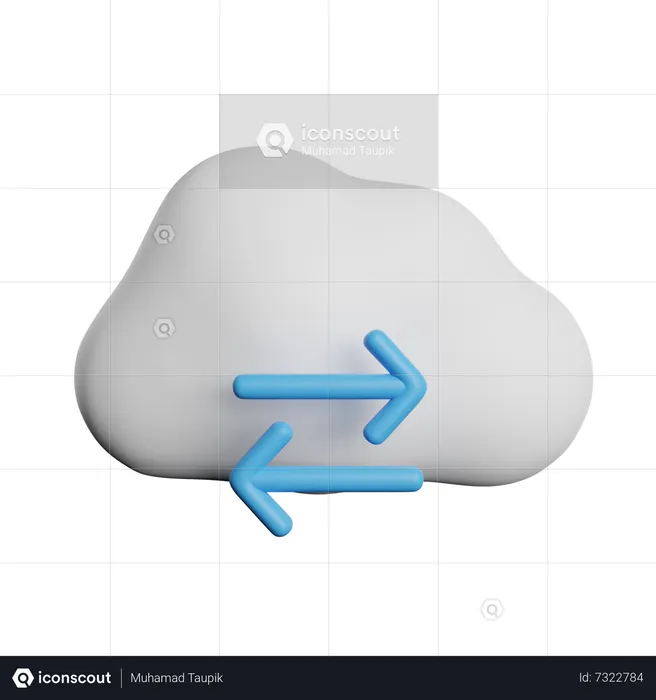 Cloud-Übertragung  3D Icon