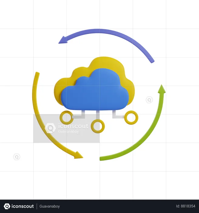 Cloud Update  3D Icon