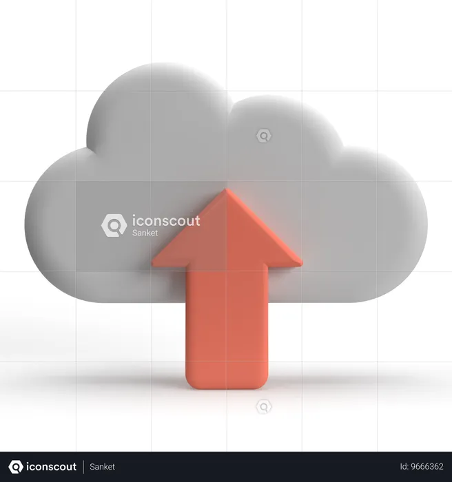 Cloud-Upload  3D Icon