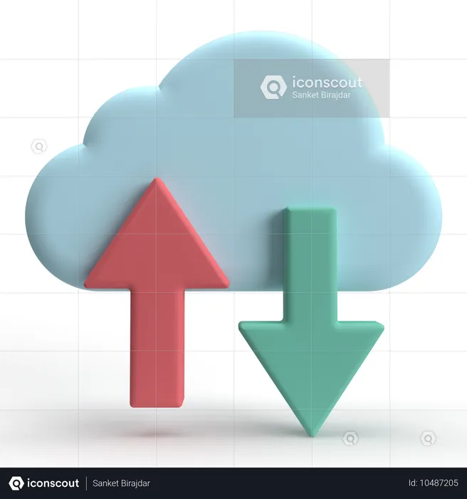 Cloud-Upload  3D Icon