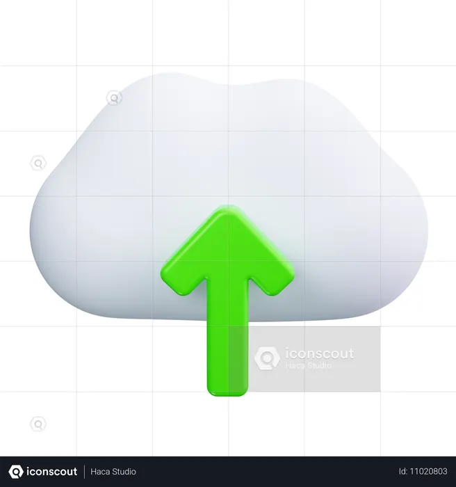 Cloud Upload  3D Icon