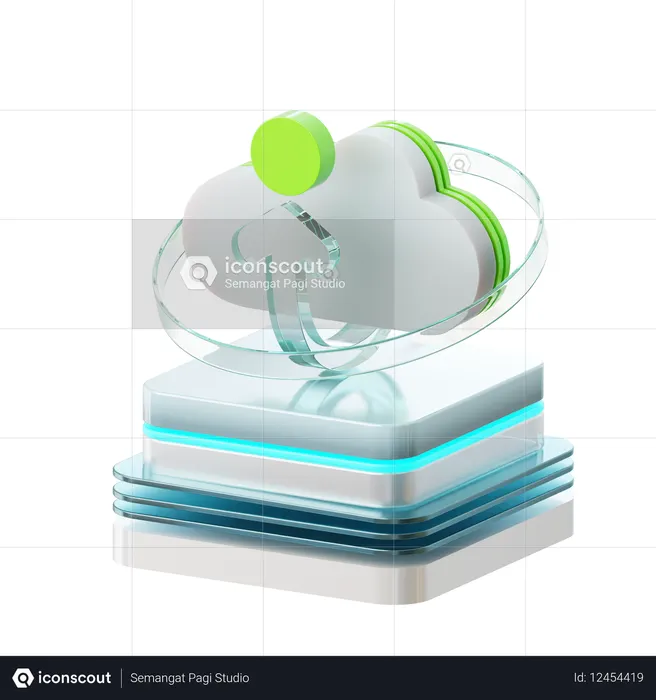 Cloud Upload  3D Icon