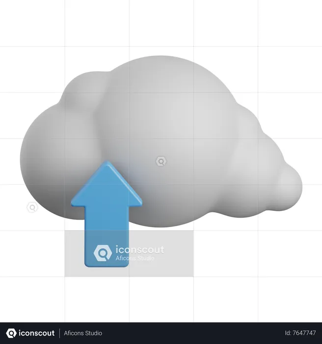 Cloud Upload  3D Icon