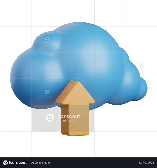 Cloud Upload  3D Icon